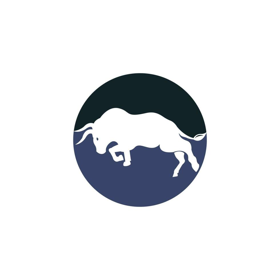 stier vector logo ontwerp. gemakkelijk dier vector logo ontwerp sjabloon.