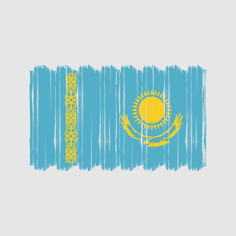 Kazachstan vlag borstel vector. nationaal vlag borstel vector ontwerp