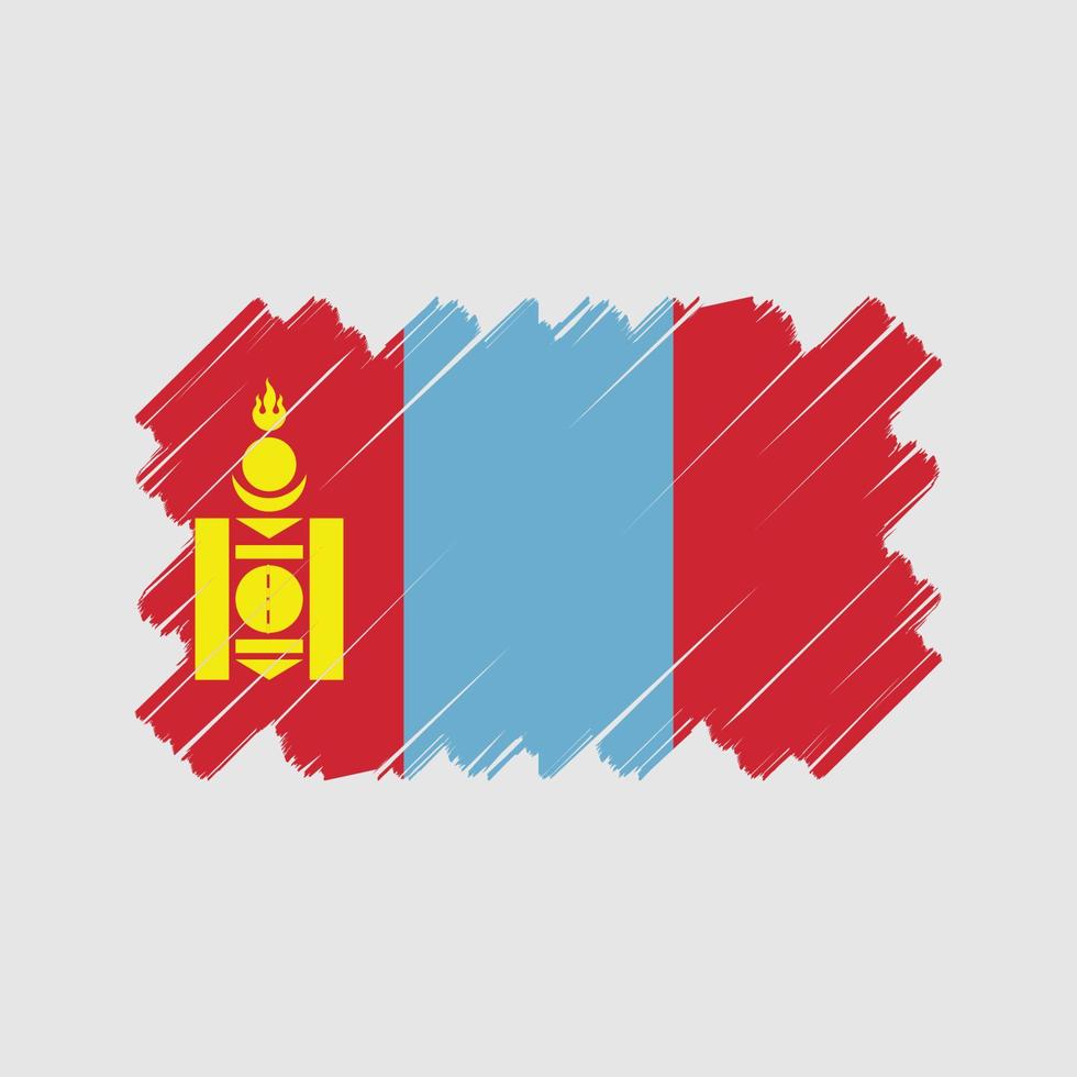 Mongolië vlag vector ontwerp. nationale vlag