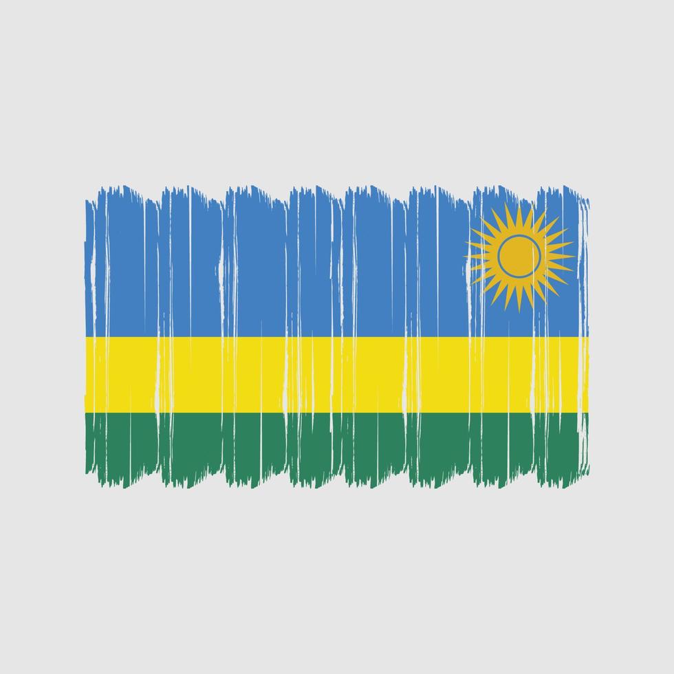 rwanda vlag borstel vector. nationaal vlag borstel vector ontwerp