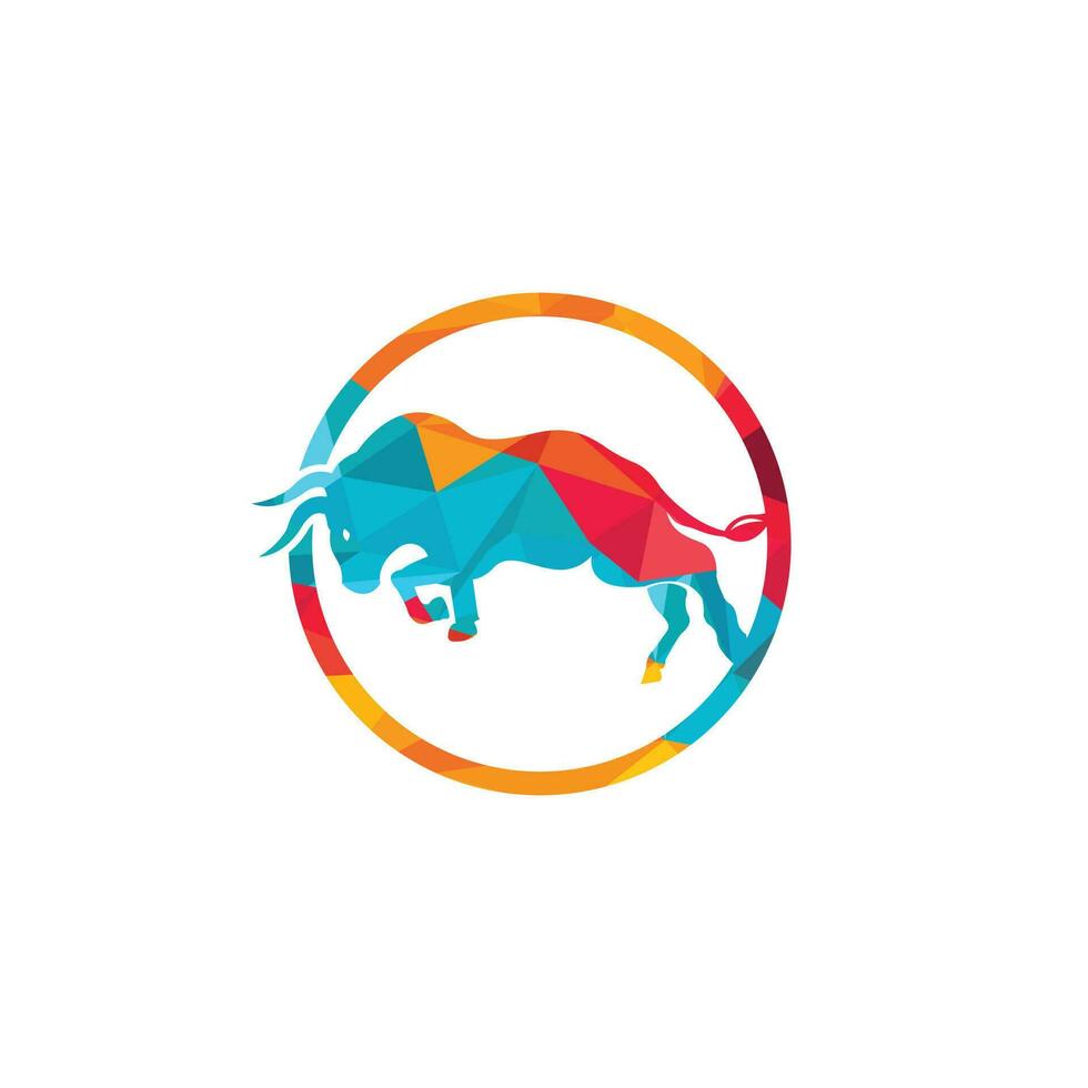 stier vector logo ontwerp. gemakkelijk dier vector logo ontwerp sjabloon.