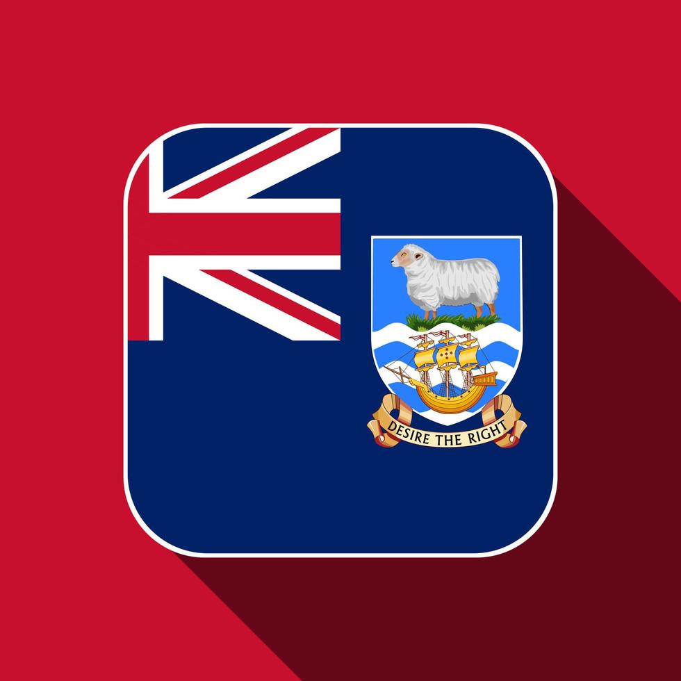 vlag van de falklandeilanden, officiële kleuren. vectorillustratie. vector
