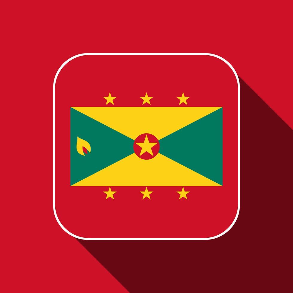 vlag van grenada, officiële kleuren. vectorillustratie. vector