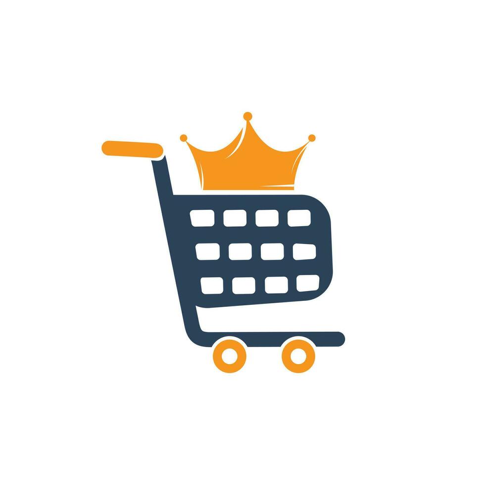 boodschappen doen koning vector logo ontwerp.