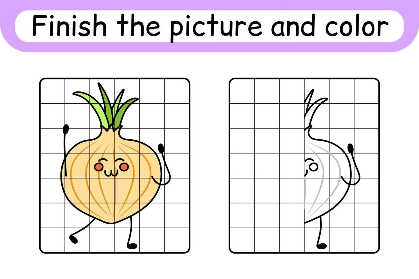 compleet de afbeelding ui. kopiëren de afbeelding en kleur. af hebben de afbeelding. kleur boek. leerzaam tekening oefening spel voor kinderen vector