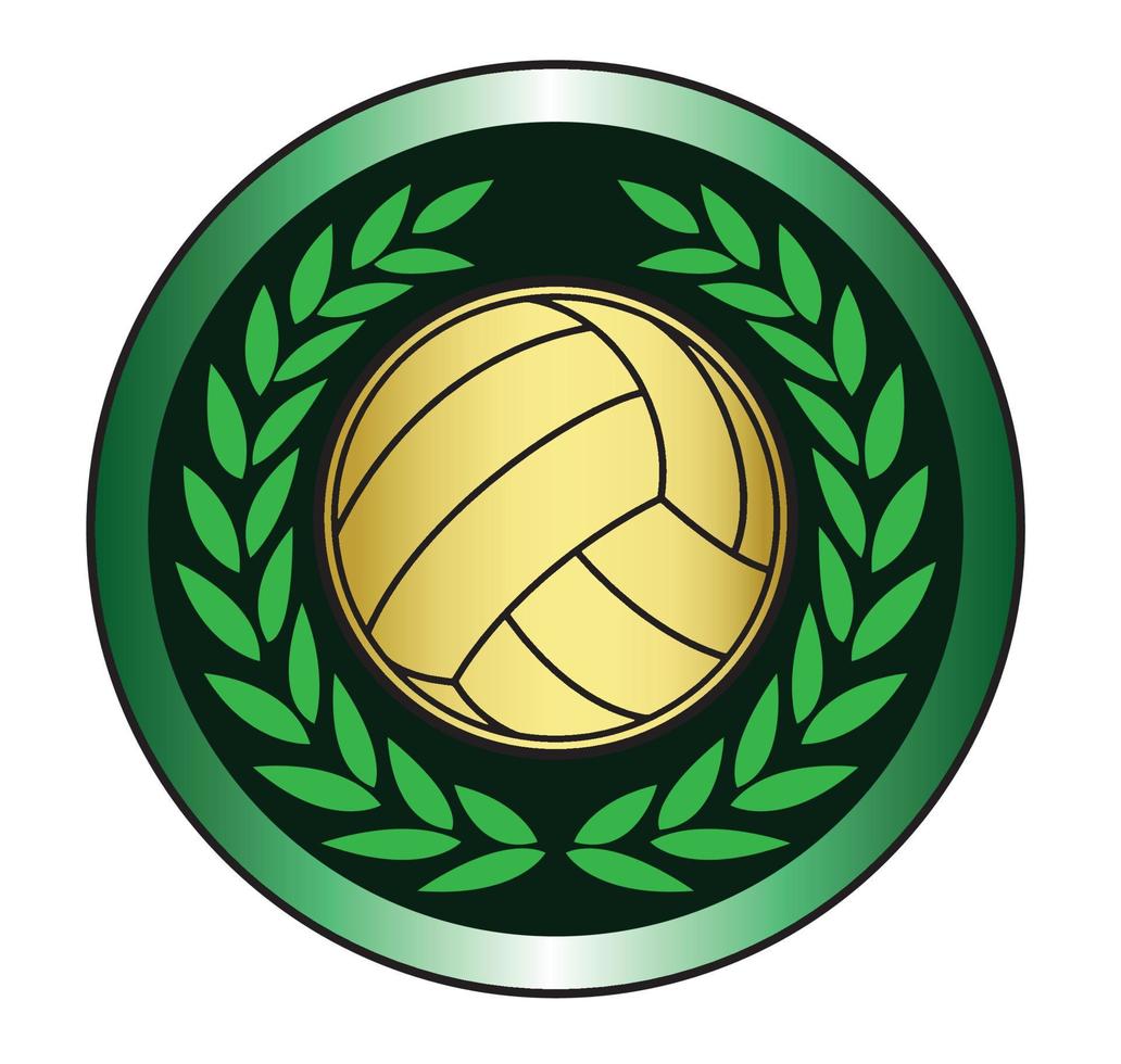 gouden volleybal icoon vector