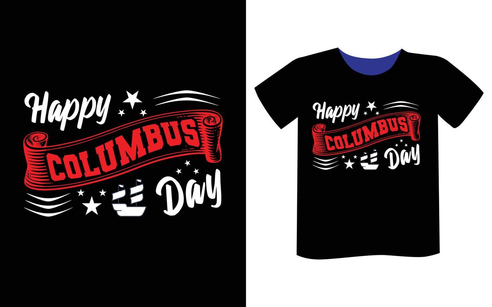 Columbus t-shirt ontwerp vector