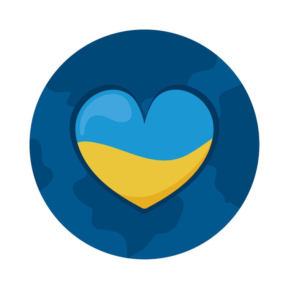 Oekraïne vlag in hart vector