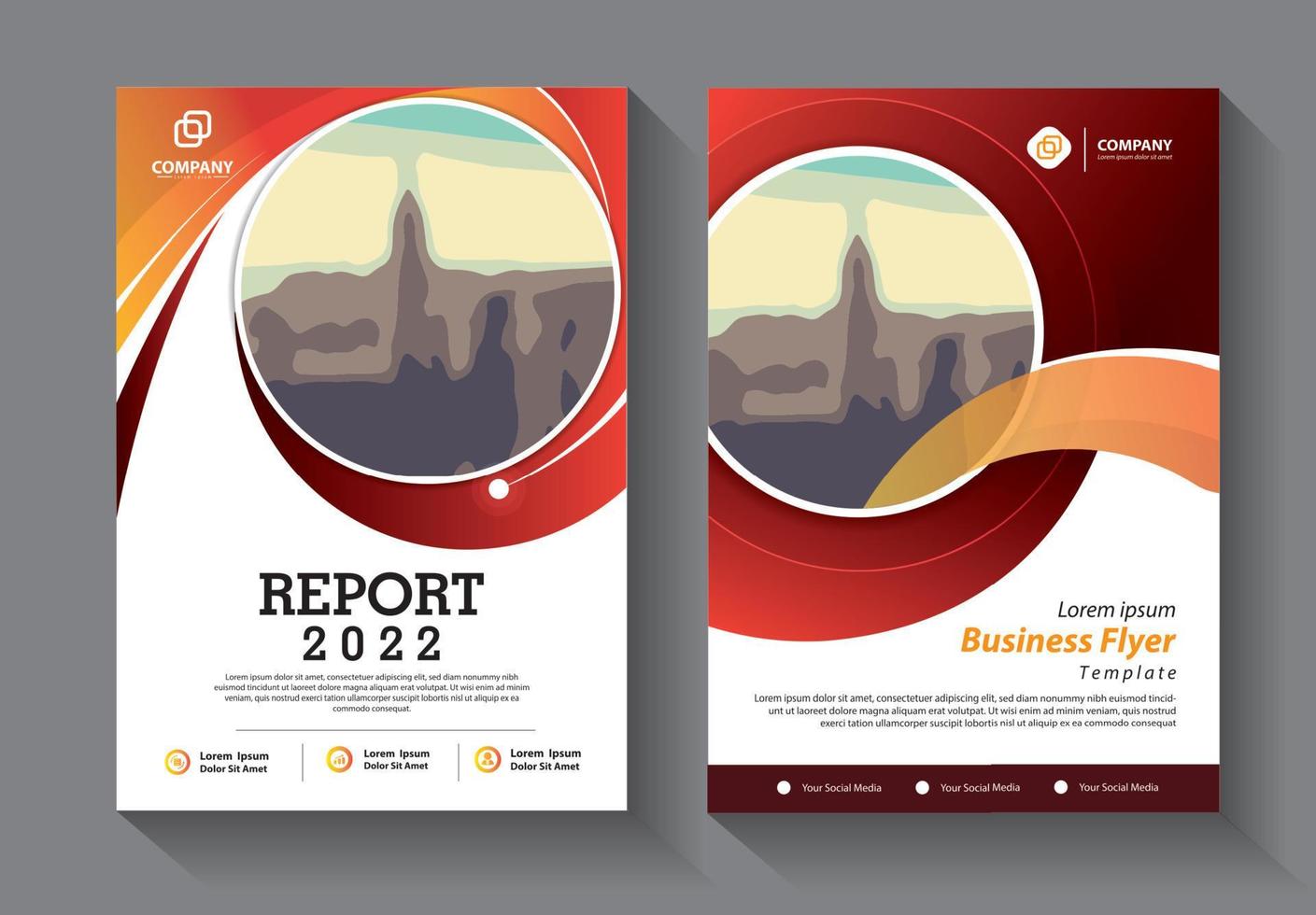 brochure folder bedrijf sjabloon met modern idee vector