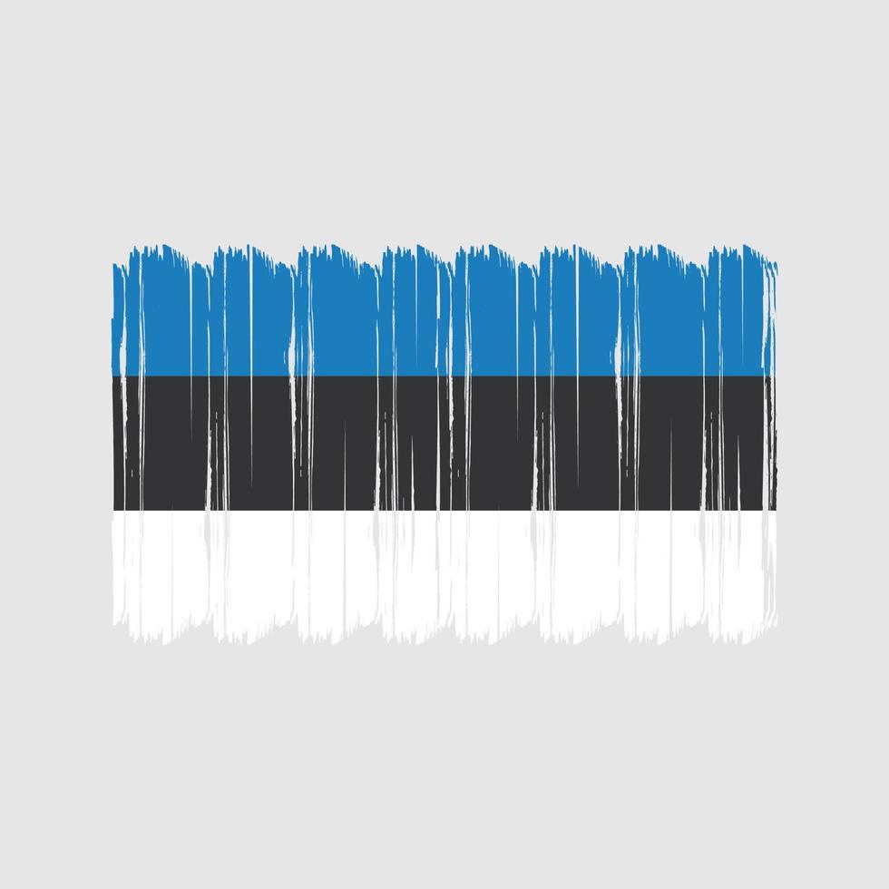 Estland vlag borstel vector. nationaal vlag borstel vector ontwerp