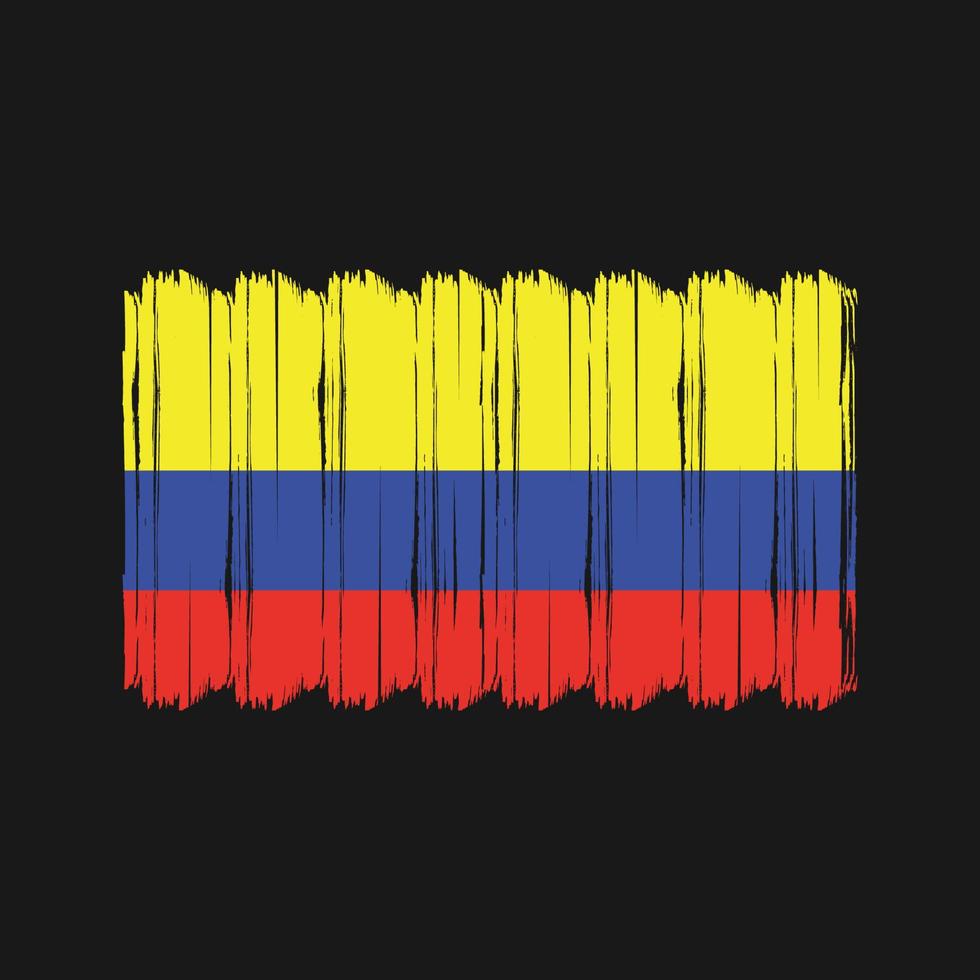 Colombia vlag borstel vector. nationaal vlag borstel vector ontwerp