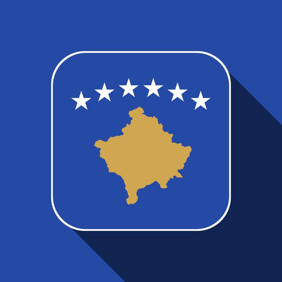 kosovo vlag, officiële kleuren. vectorillustratie. vector