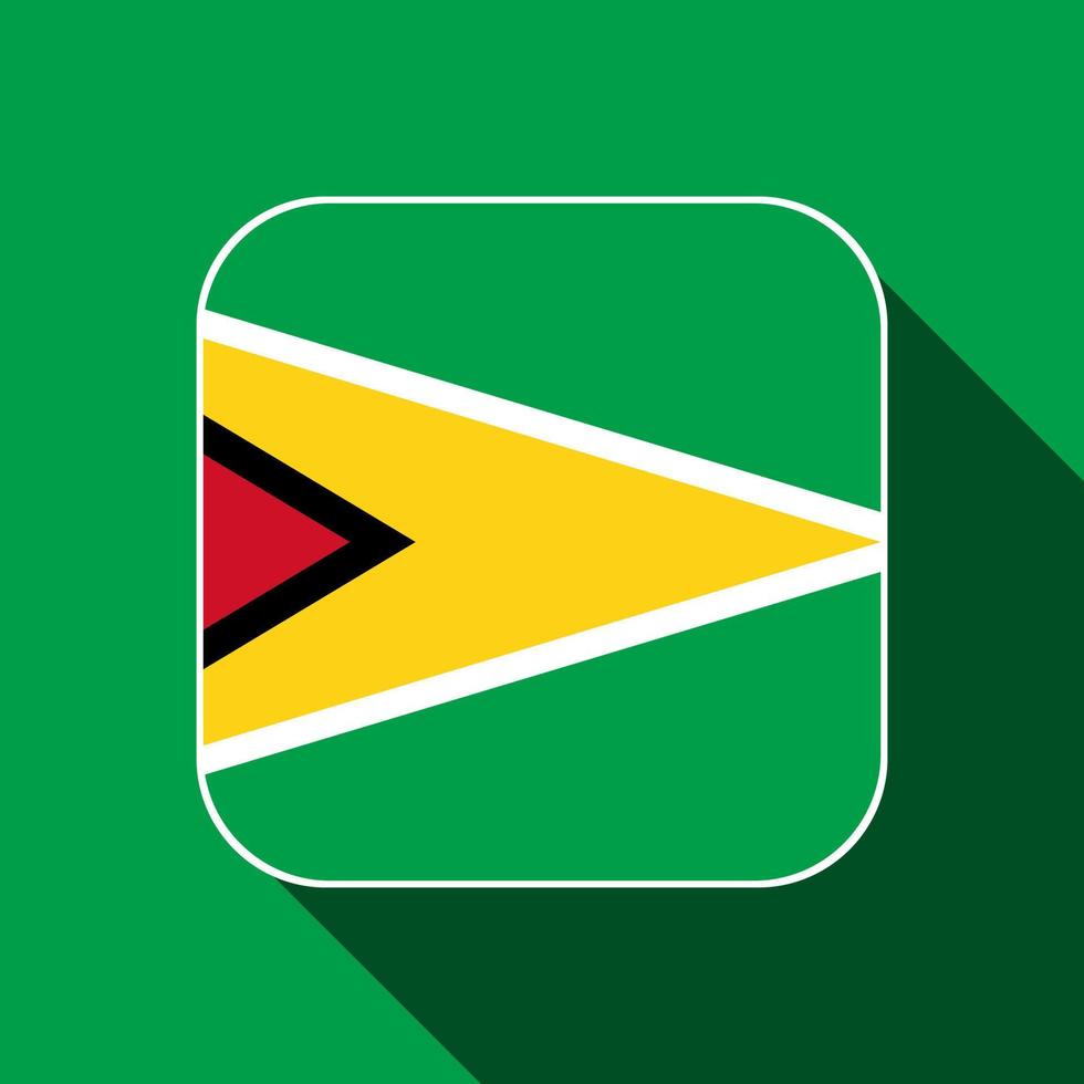 vlag van Guyana, officiële kleuren. vectorillustratie. vector