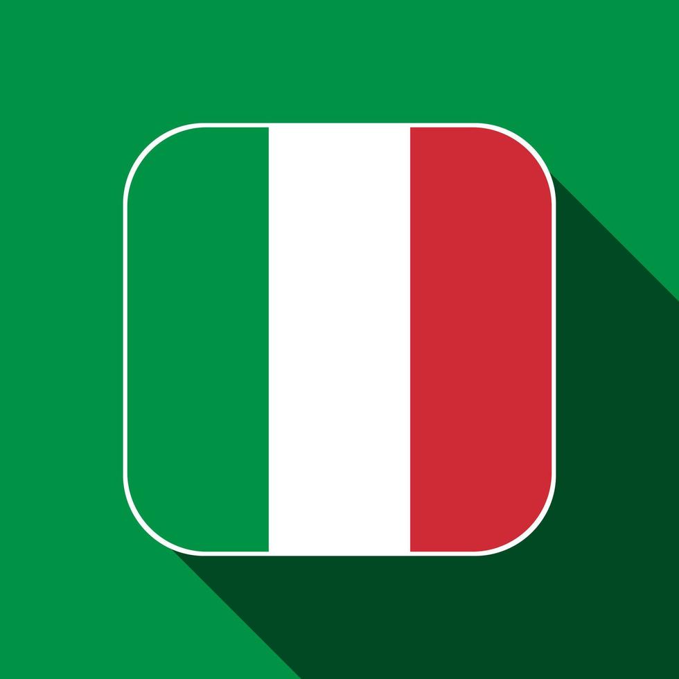 vlag van italië, officiële kleuren. vectorillustratie. vector