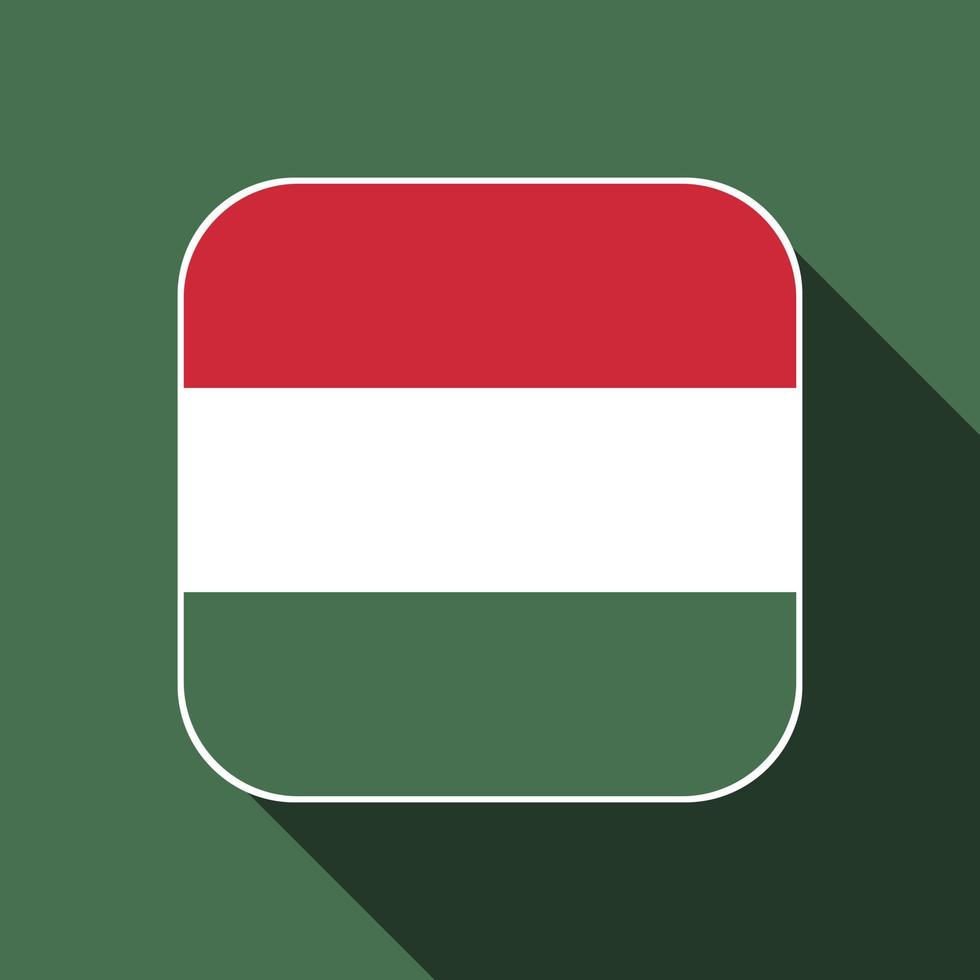 vlag van hongarije, officiële kleuren. vectorillustratie. vector