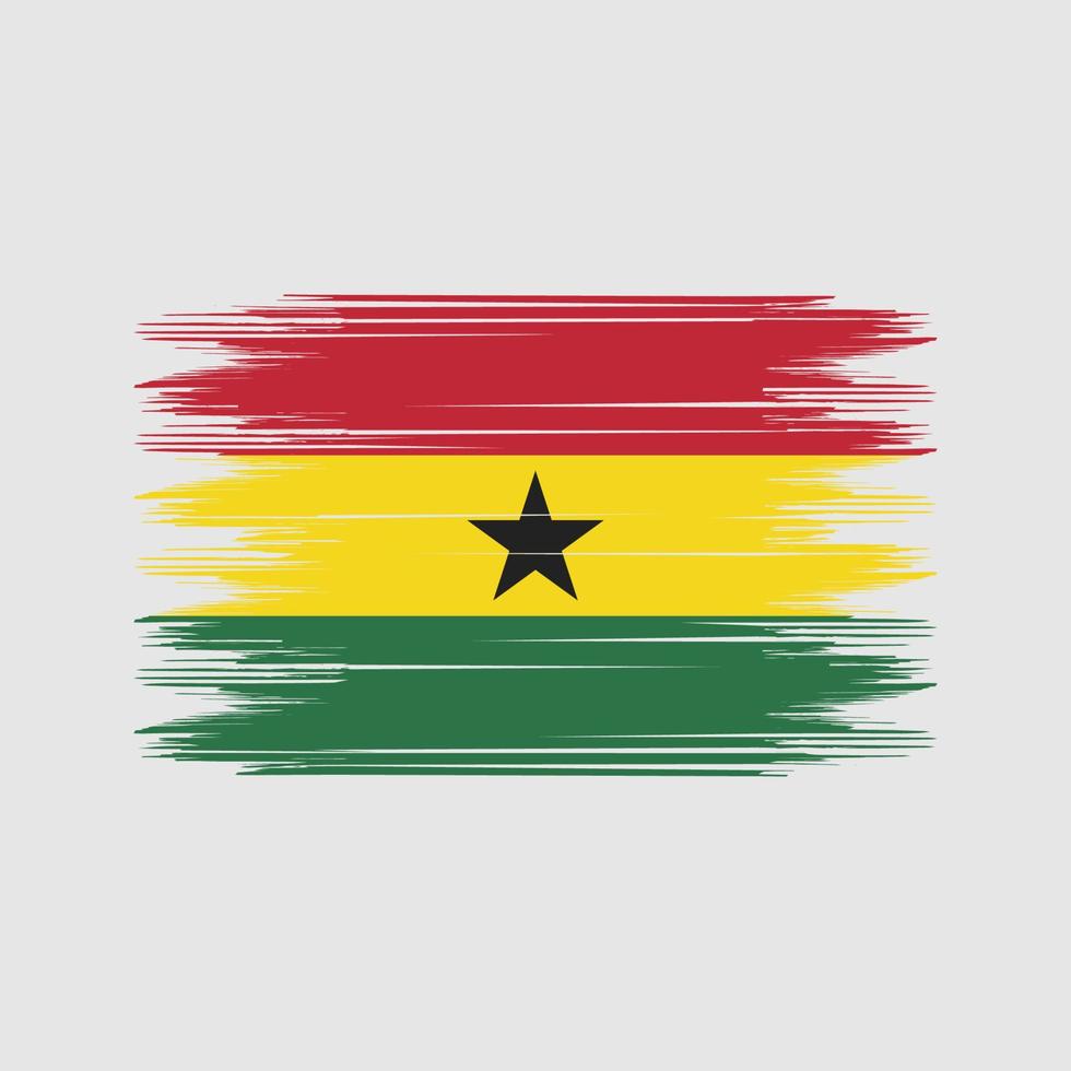 Ghana vlag borstel vector. nationaal vlag borstel vector