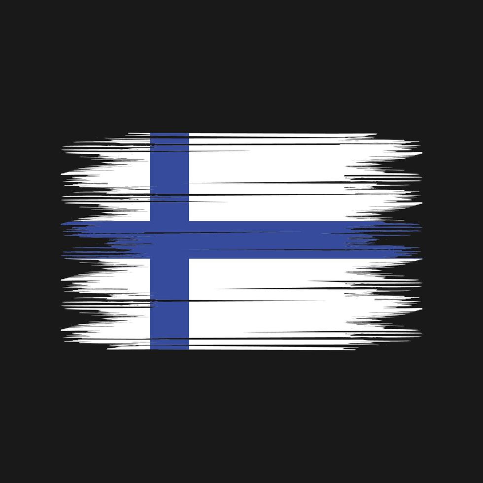 Finland vlag borstel vector. nationaal vlag borstel vector