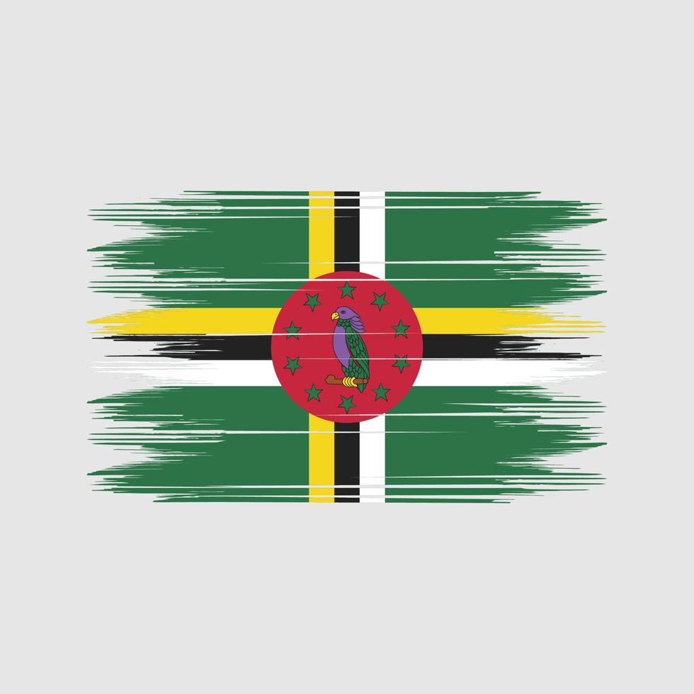 dominica vlag borstel vector. nationaal vlag borstel vector