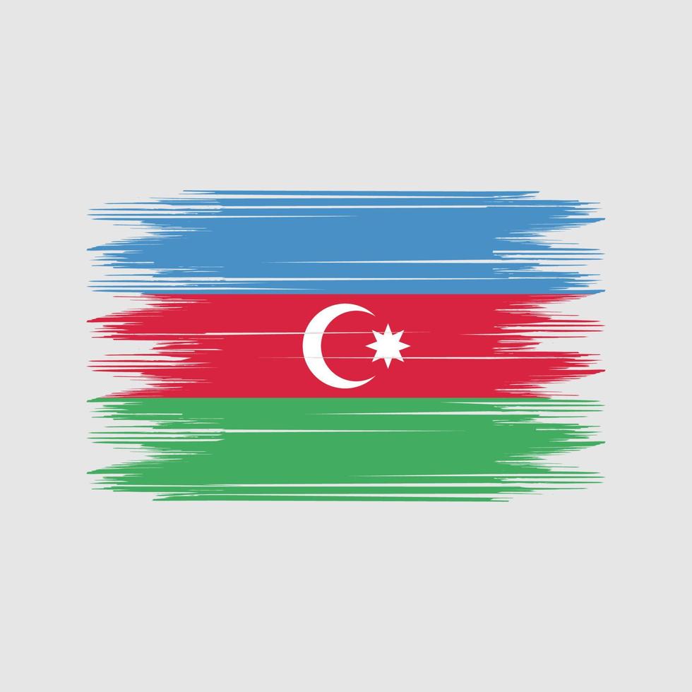 Azerbeidzjan vlag borstel vector. nationaal vlag borstel vector