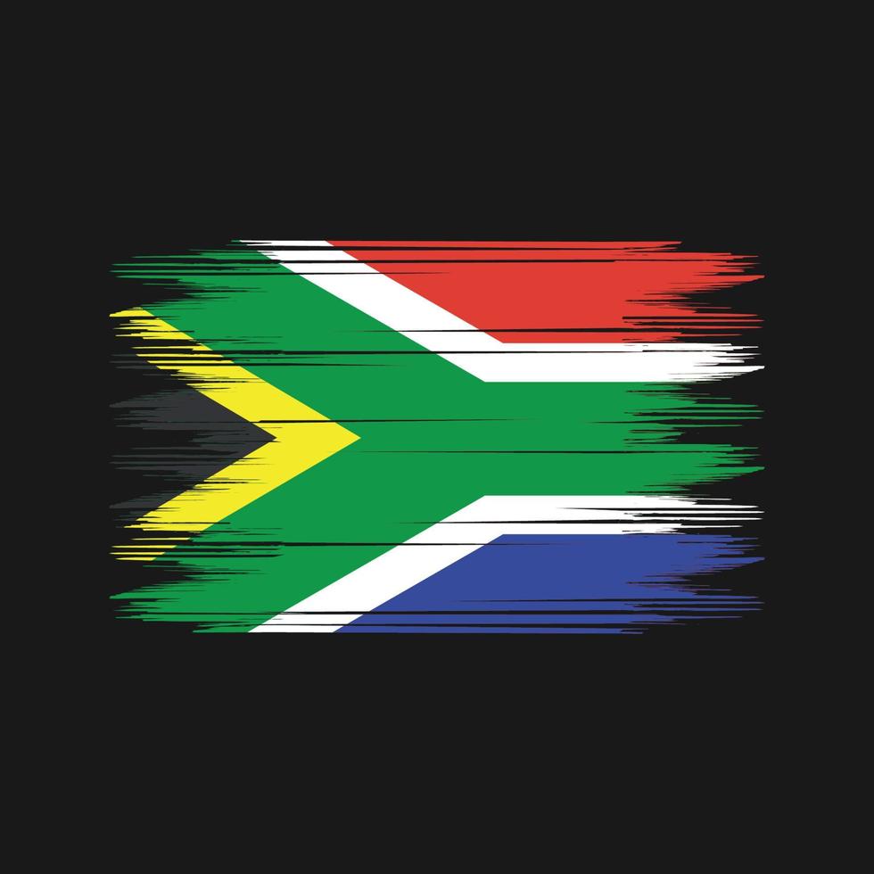 zuiden Afrika vlag borstel vector. nationaal vlag borstel vector