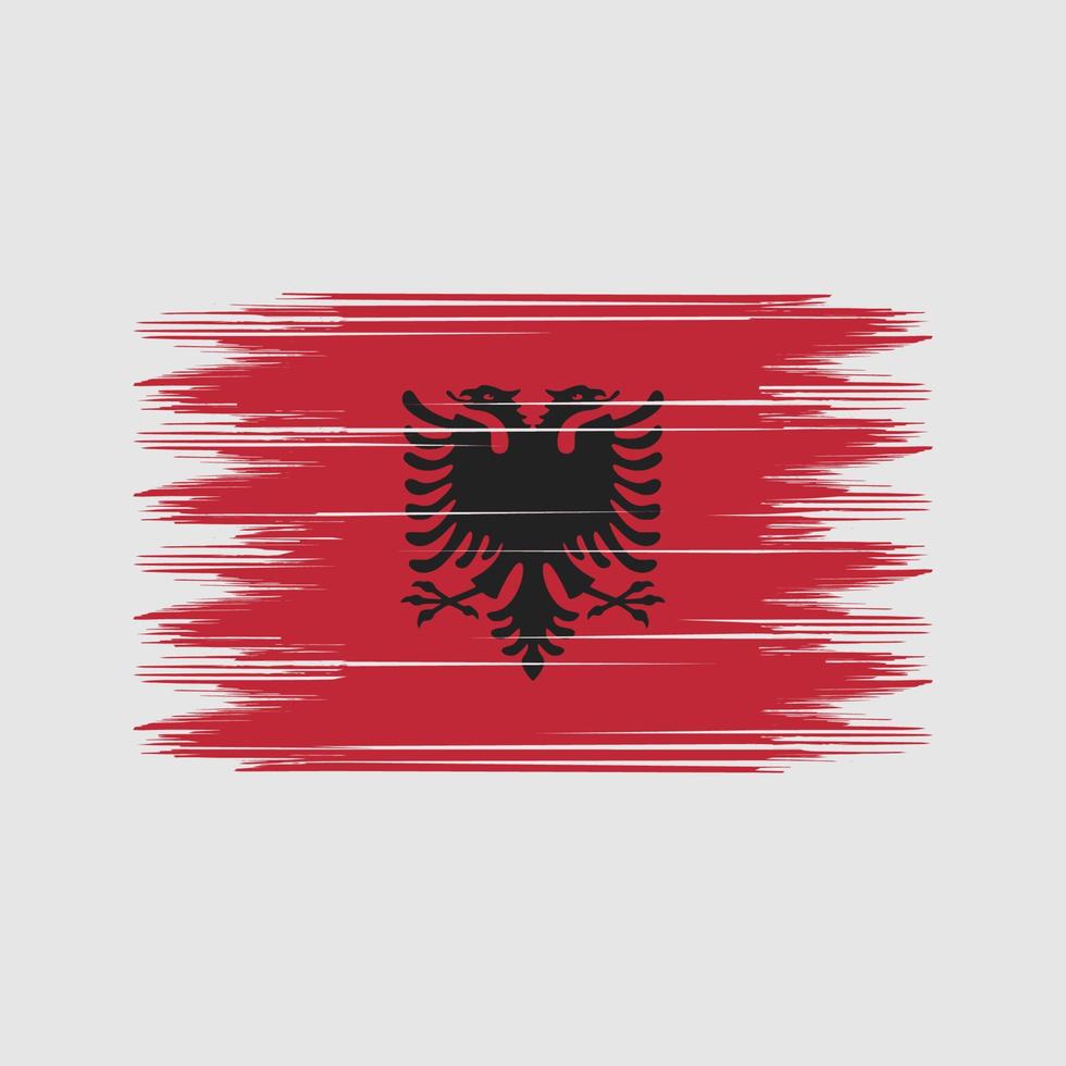 Albanië vlag borstel vector. nationaal vlag borstel vector