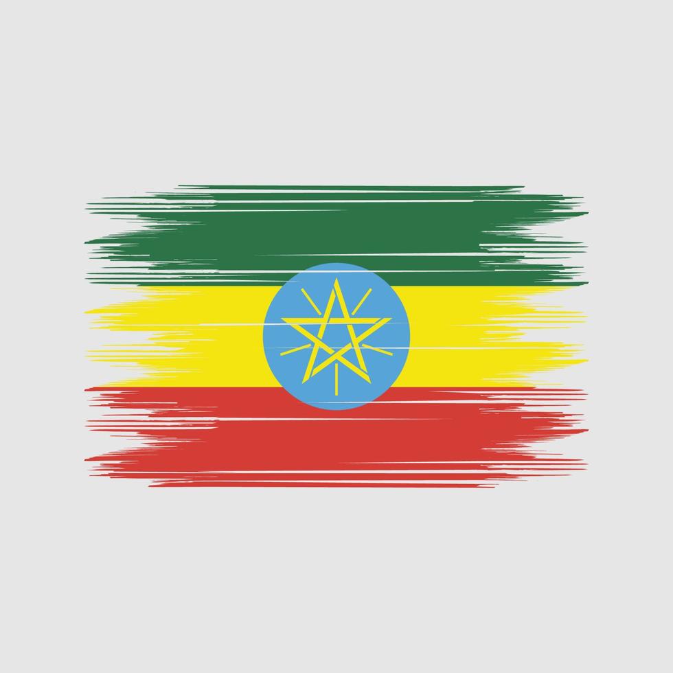 Ethiopië vlag borstel vector. nationaal vlag borstel vector