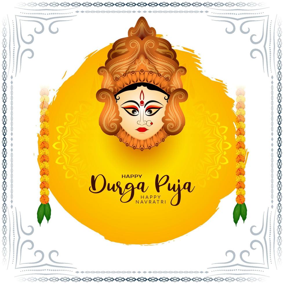 gelukkig navratri en durga puja religieus inidan festival achtergrond vector