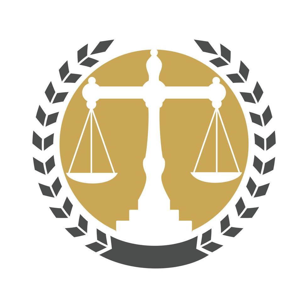 wet balans en advocaat monogram logo ontwerp. balans logo ontwerp verwant naar procureur, wet firma of advocaten. vector