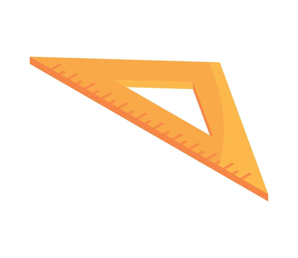 isometrische school- driehoek heerser vector