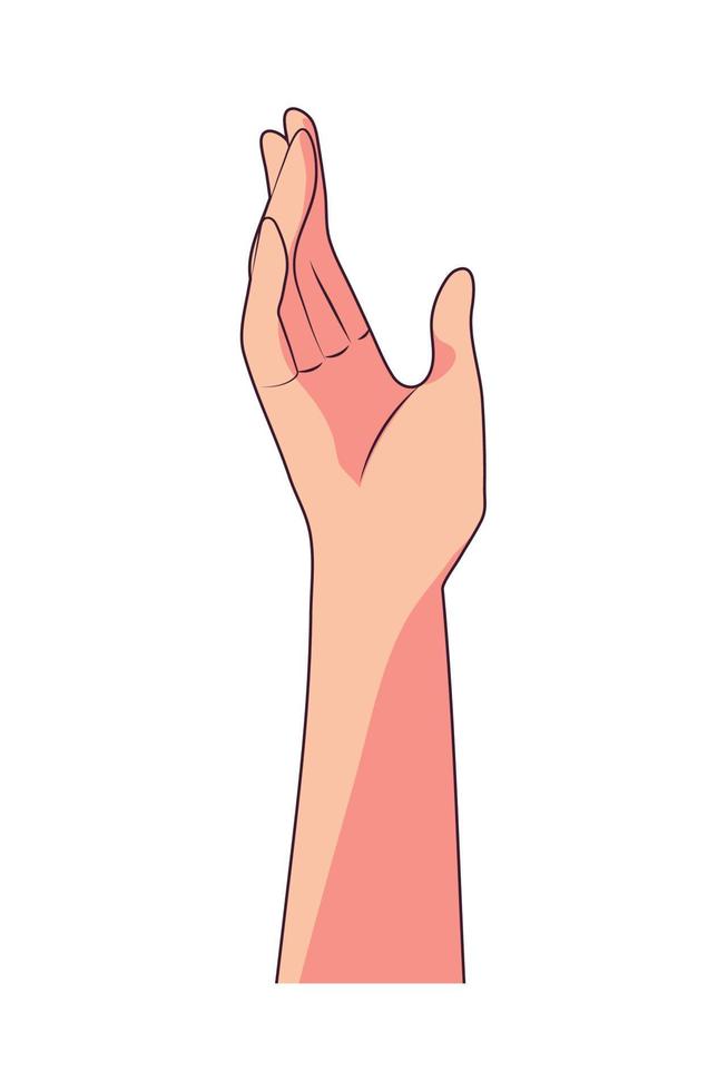 verheven vrouw hand- vector