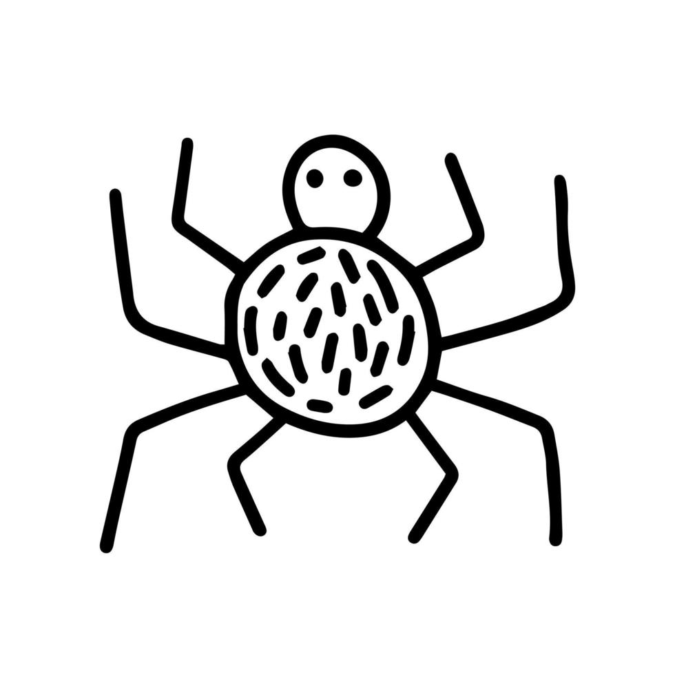 tekening schattig spin illustratie. vector hand- getrokken spin illustratie