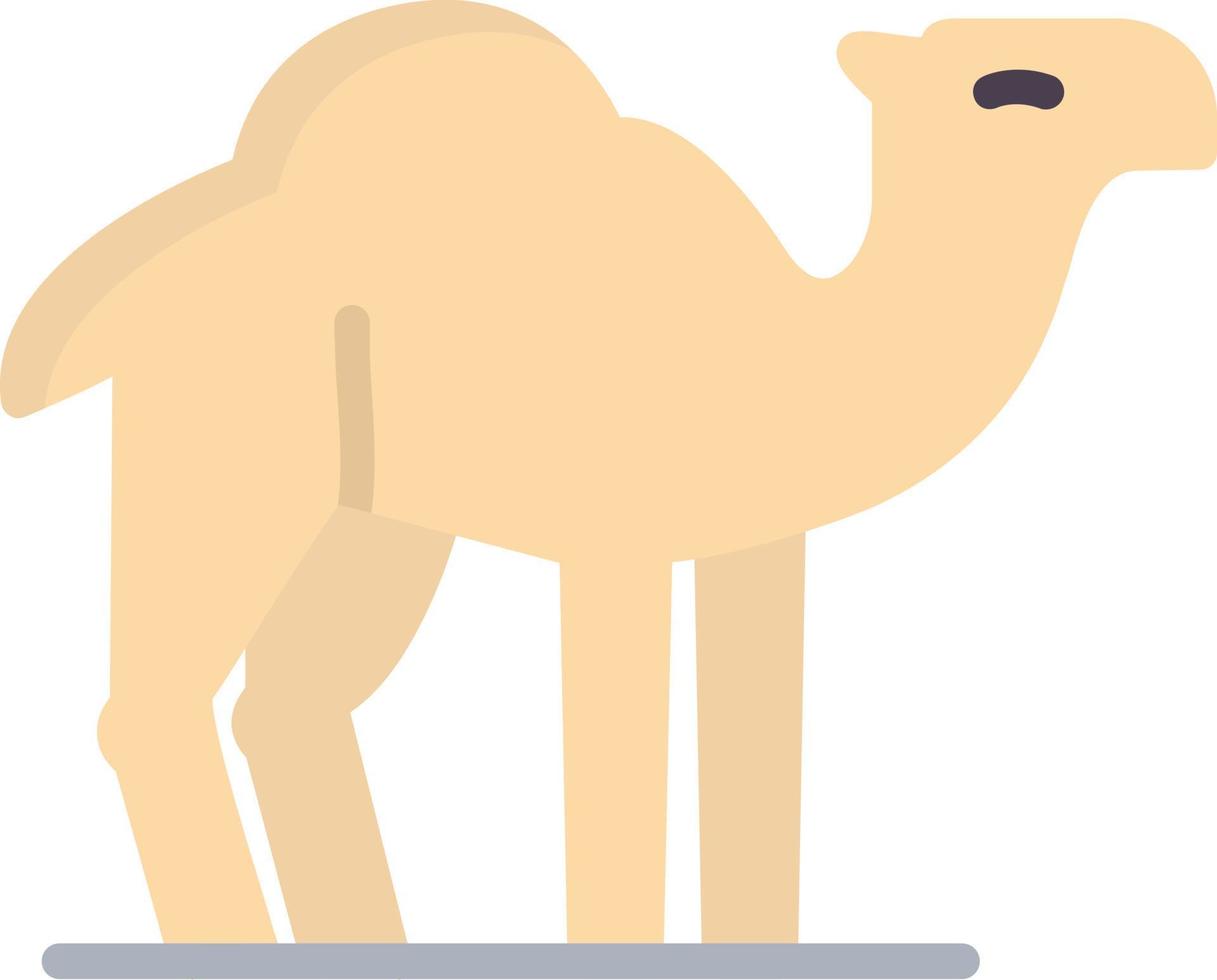 kameel plat pictogram vector