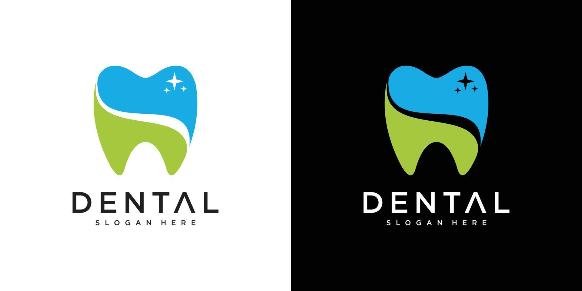 tandheelkundige zorg logo vector sjabloonontwerp