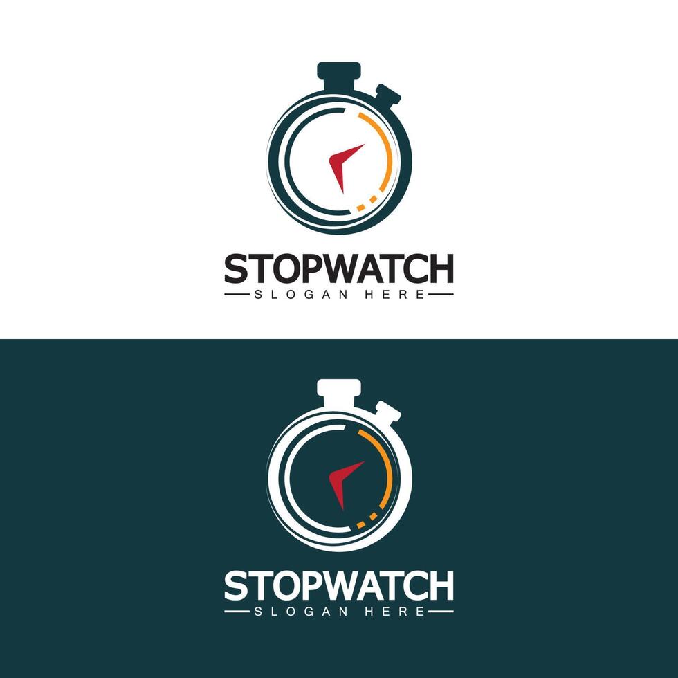 stopwatch timer logo ontwerp vector icoon symbool illustratie sjabloon