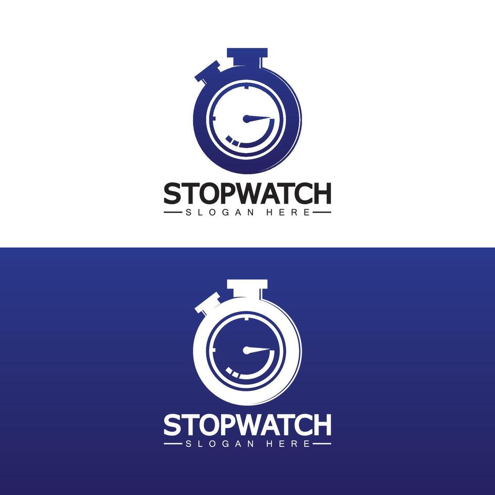 stopwatch timer logo ontwerp vector icoon symbool illustratie sjabloon