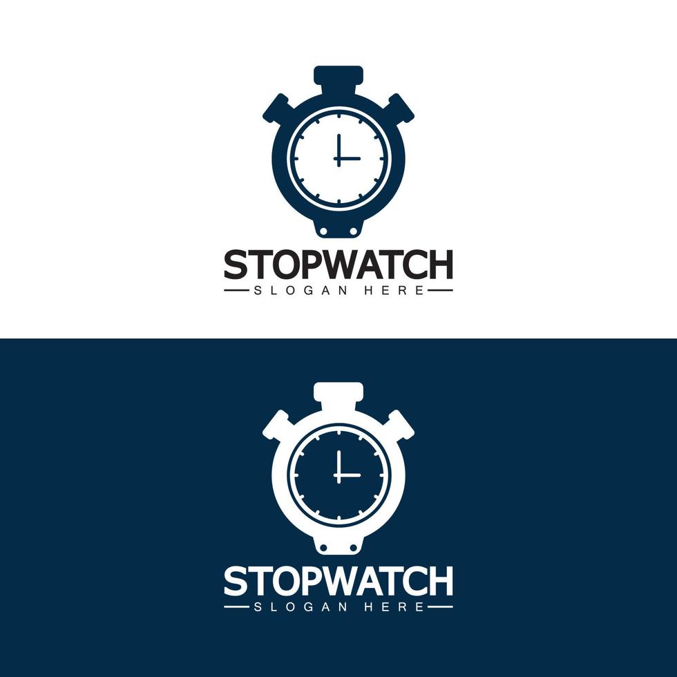 stopwatch timer logo ontwerp vector icoon symbool illustratie sjabloon