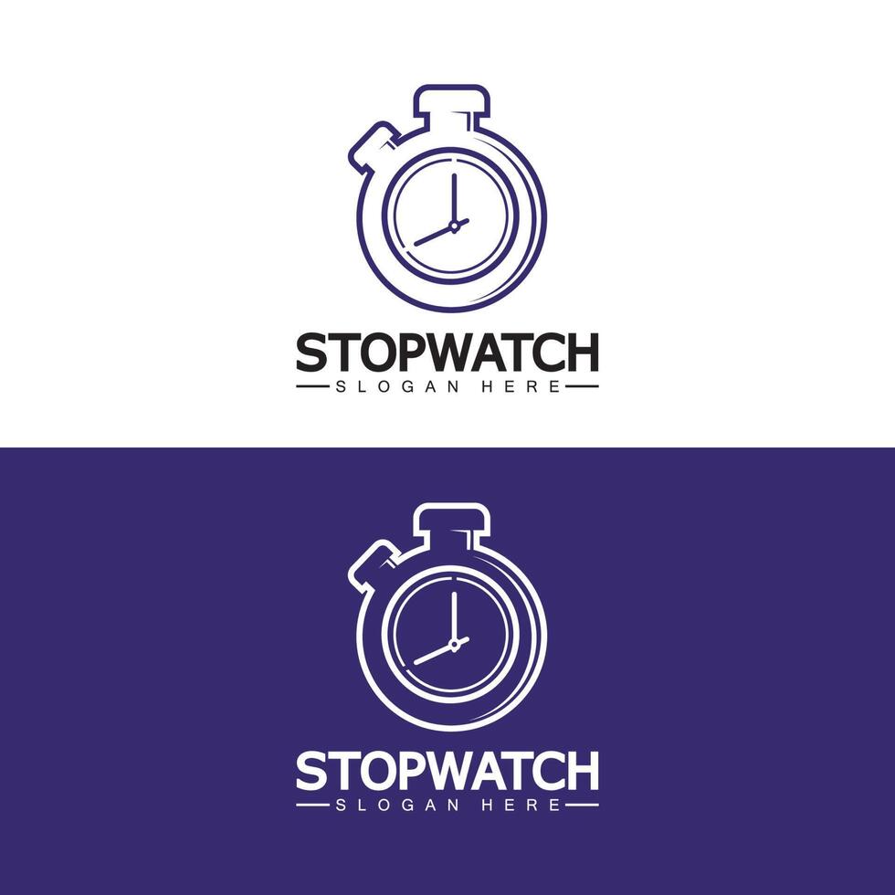 stopwatch timer logo ontwerp vector icoon symbool illustratie sjabloon