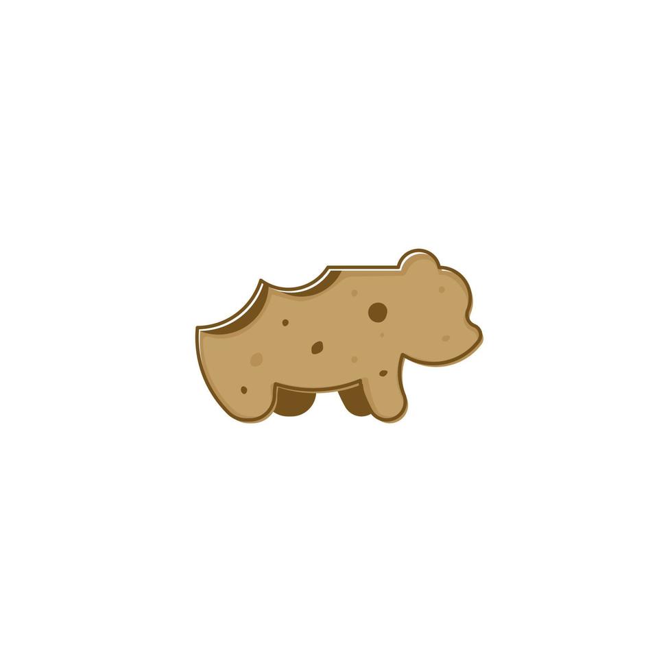 chocola beer koekjes logo icoon heerlijk illustratie vector