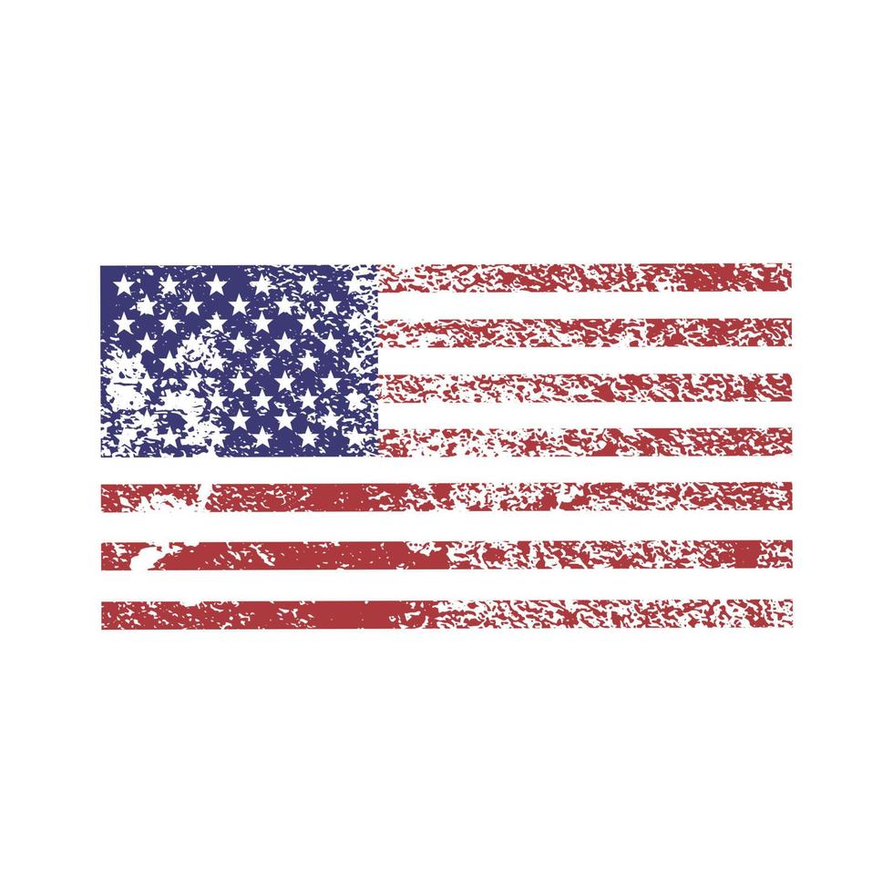 gemakkelijk grunge Amerikaans Verenigde Staten van Amerika vlag voor 4e van juli onafhankelijkheid dag decoratie element vector