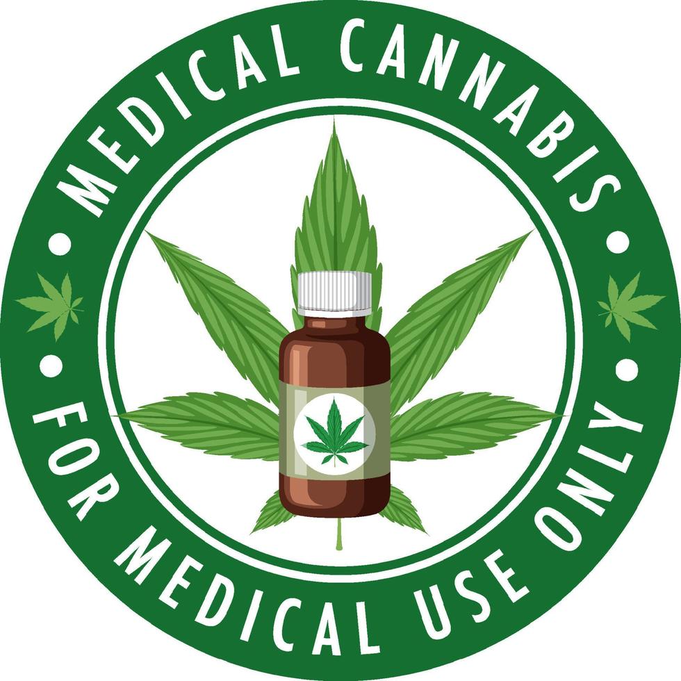 medische cannabis badge-logo vector