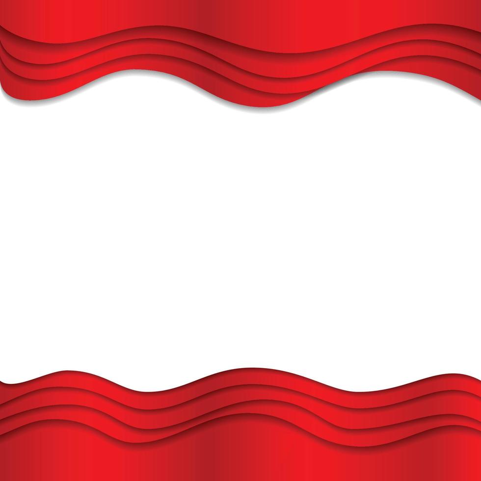 rood en wit papier besnoeiing stijl achtergrond vector