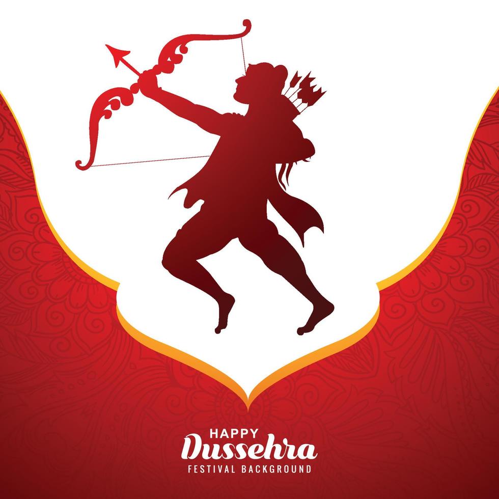 gelukkig dussehra festival illustratie vakantie kaart achtergrond vector