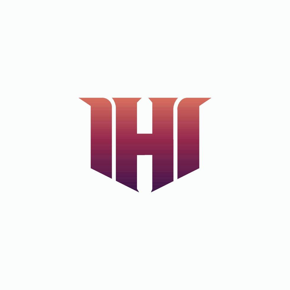 h gaming esport logo ontwerp sjabloon inspiratie Aan een wit achtergrond. e-sport brief logo ontwerp concept sjabloon vector
