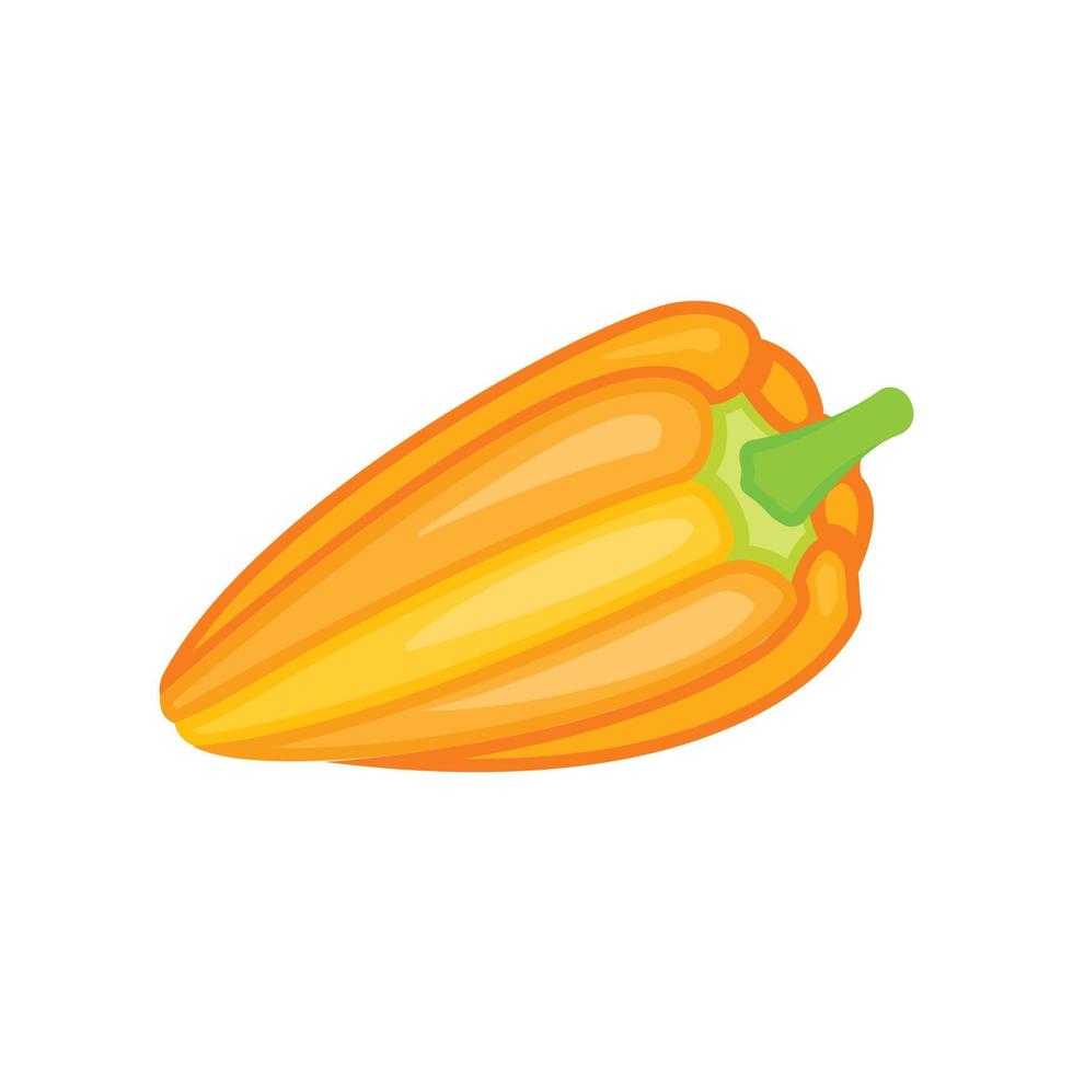 Aan een wit achtergrond, een vector illustratie van een oranje butternut pompoen.