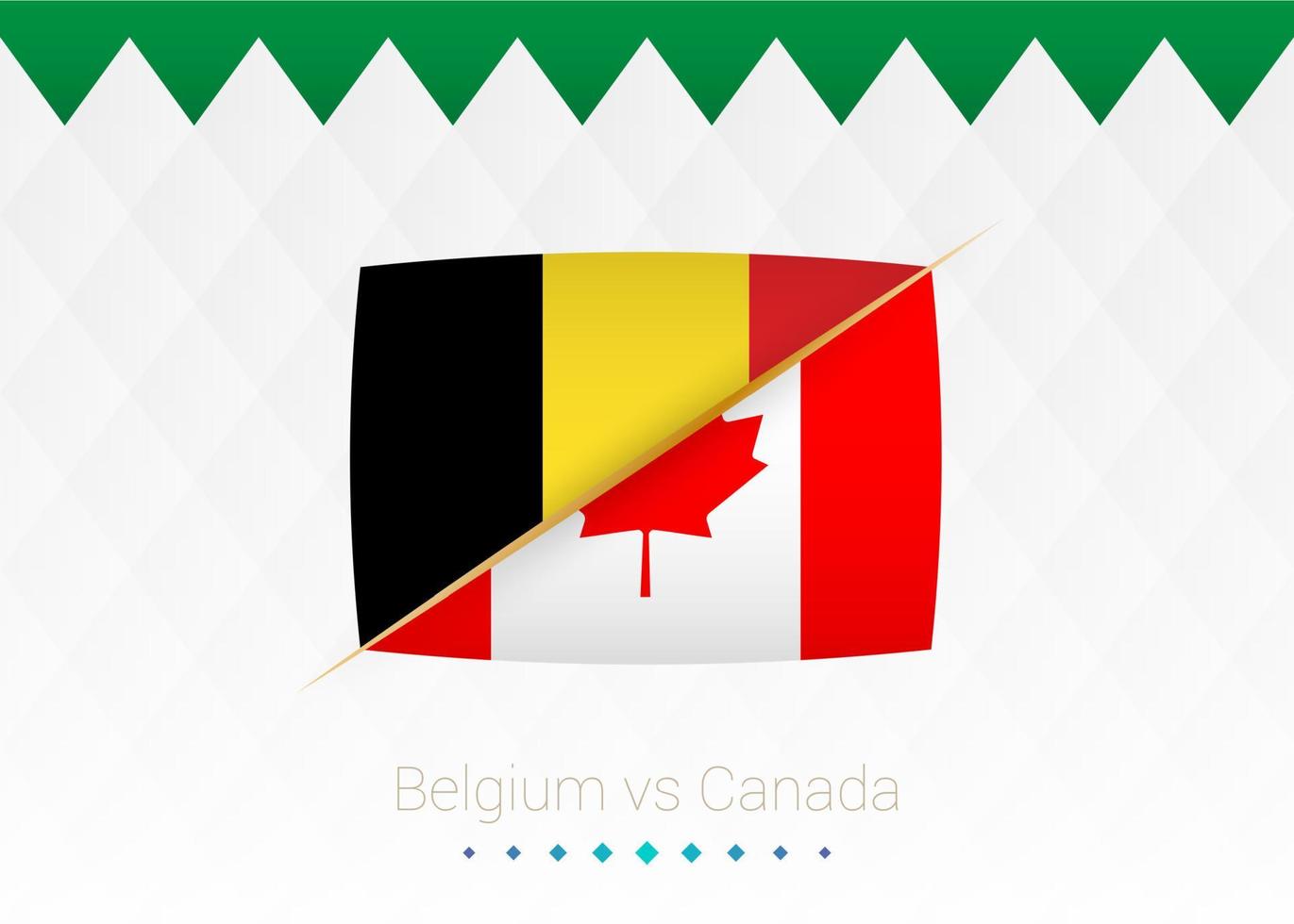 nationaal Amerikaans voetbal team belgie vs Canada. voetbal 2022 bij elkaar passen versus icoon. vector