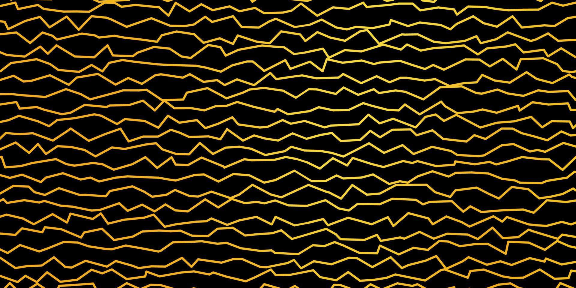 donker gele vector achtergrond met lijnen.