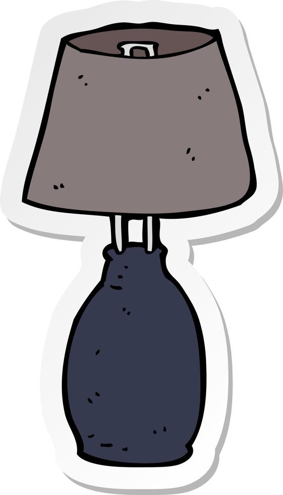 sticker van een tekenfilm lamp vector