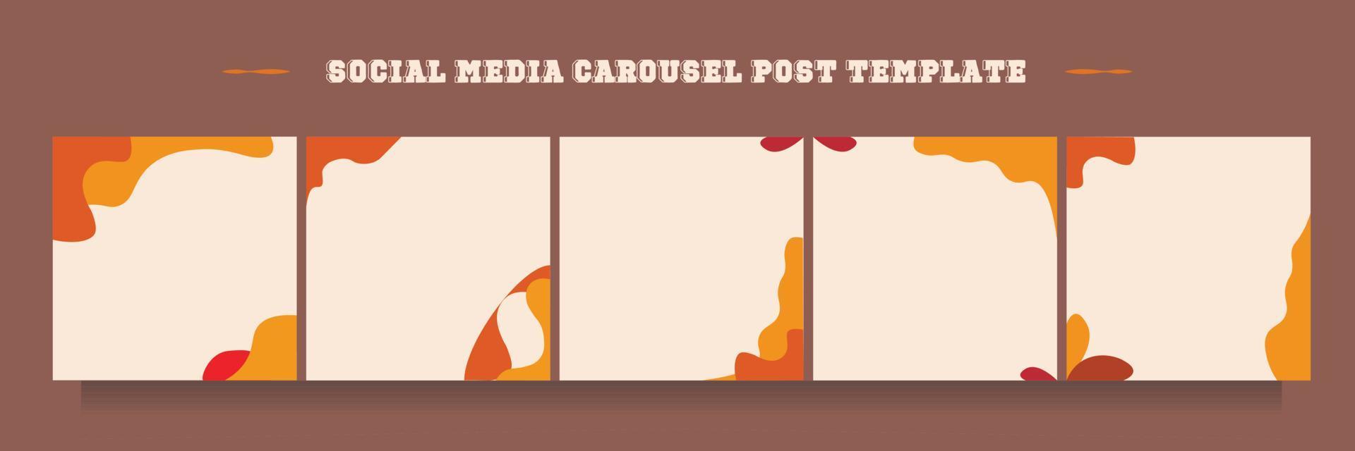 social media carrousel postsjabloon vector