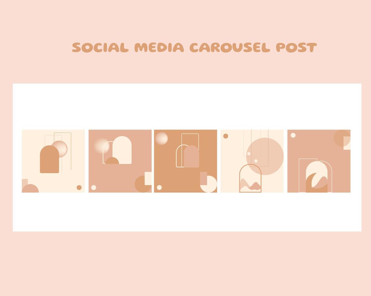 social media carrousel postsjabloon vector