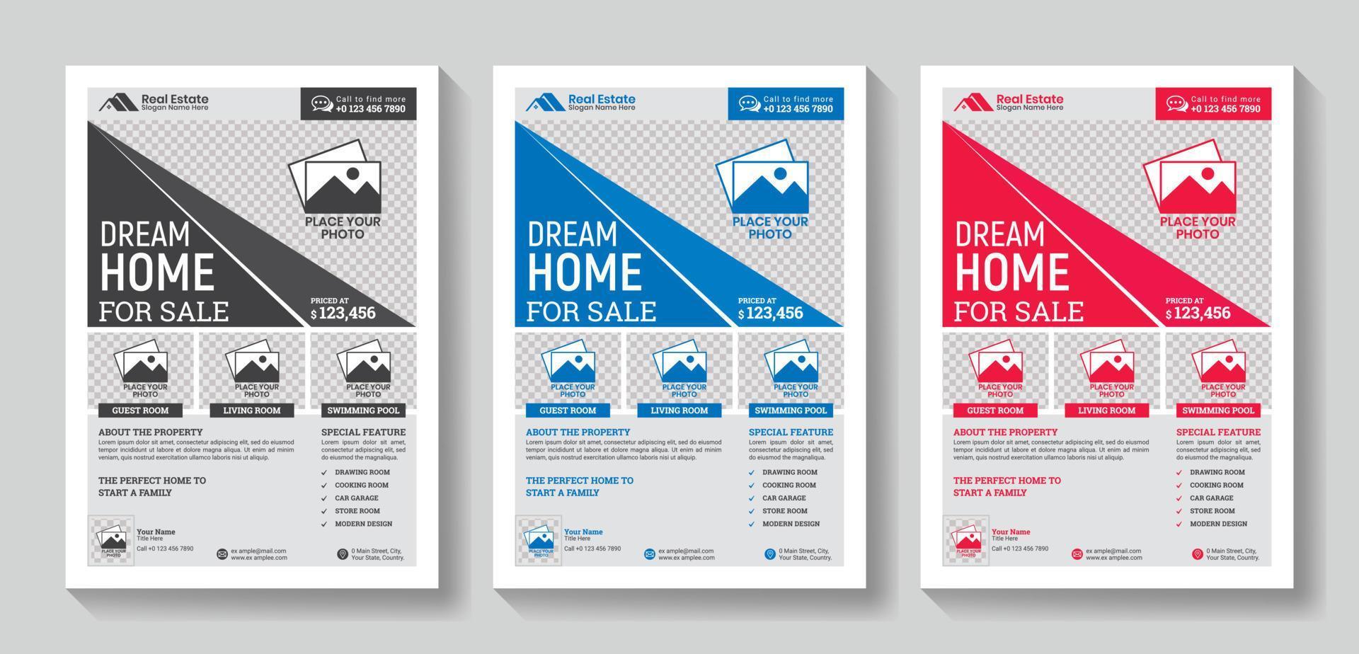 modern huis uitverkoop echt landgoed folder zakelijke bedrijf brochure sjabloon ontwerp brochure vector